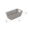 Simplify Small Gray Shelf Storage Rattan Tote Basket